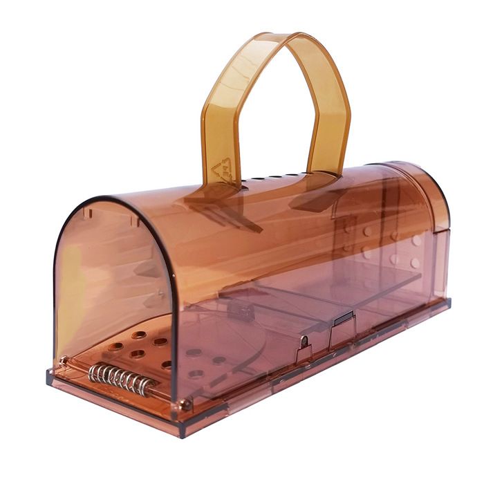 Piege a Souris Vivante Piège à Rat Transparent Intérieur et Extérieur Grand Attrape Souris avec Poignée Réutilisable