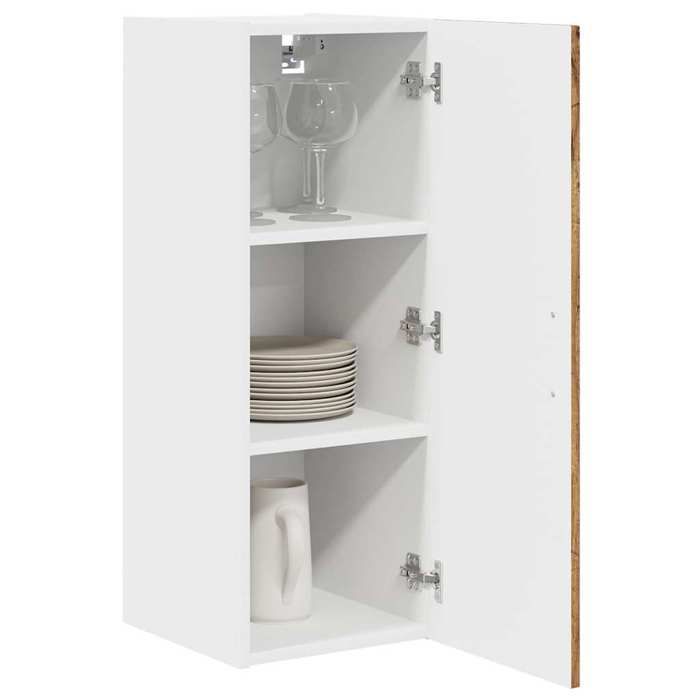 Meuble mural de cuisine - vidaXL - Bois ancien - 30x31x80 cm - 3 étagères - 1 porte - Usage intérieur