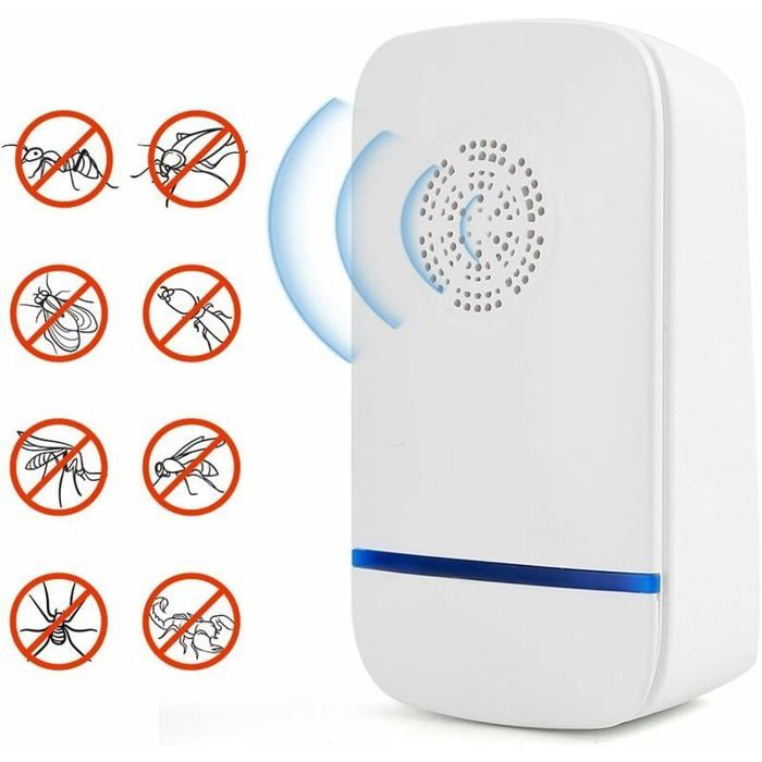 Répulseur de nuisibles à ultrasons - MICH - Ultrasons - 80-120 m² - Silencieux - Inoffensif pour humains et animaux