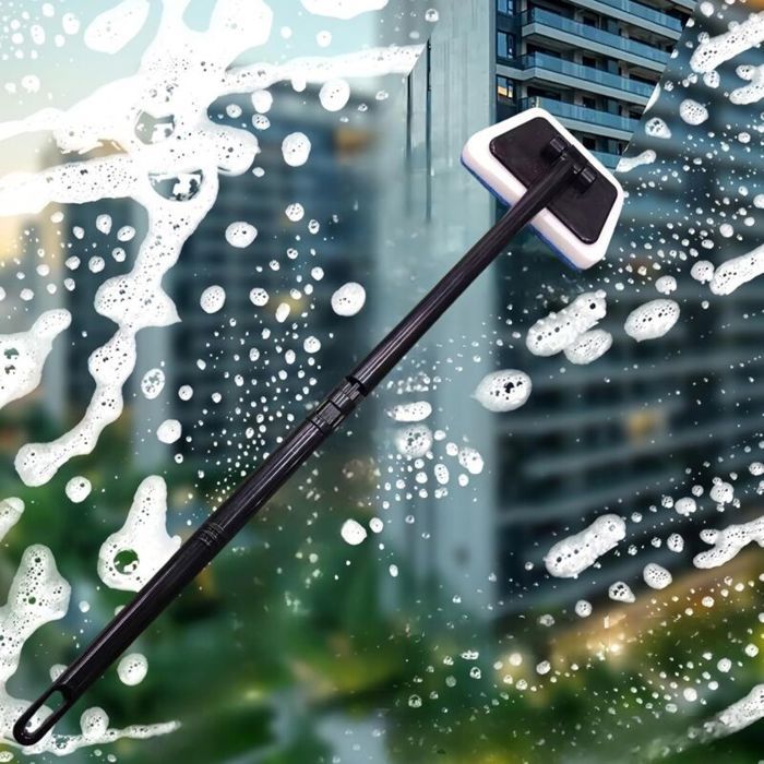 Brosse de nettoyage pour carrelage de baignoire – avec manche de 55 cm – pour nettoyer les murs le sol la douche le lavabo les