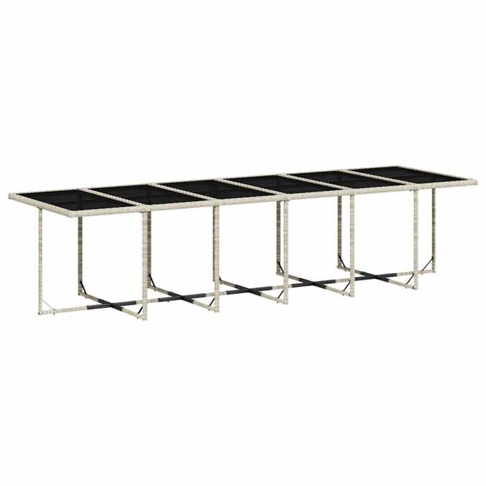Set salon dExtérieur - Table et 4 Chaises Gris - Ensemble à manger de jardin et coussins 5 pcs - gris clair rotin 52 Kg 6795 61055