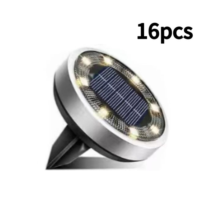 Lot 16 Lampes Solaires Exterieur LED Étanches Spots Jardin Terrasse Allée Piscine Blanc Chaud
