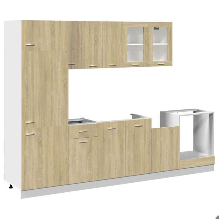 Ensemble de meubles de cuisine - MAISON EXCLUSIVE - Lyon - Chêne Sonoma - 8 pièces - Bois dingénierie résistant à lhumidité Ensemble de meubles de cuisine - MAISON EXCLUSIVE - Lyon - Chêne Sonoma - 8 pièces - Bois dingénierie résistant à lhumidité