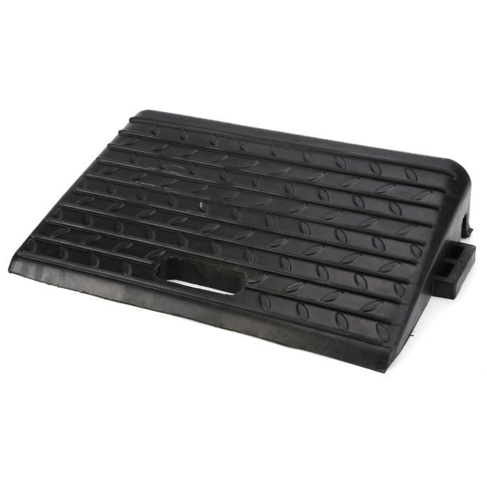 Rampe D'Accès En Caoutchouc Recyclé HASKYY - 1000x250x70 Mm - Antidérapante, Supporte 5 T/roue - Pour Fauteuil, Voiture, Chariot