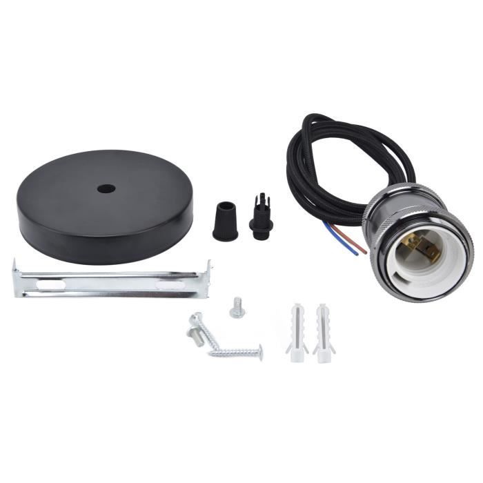 Douille à Vis E27 Bronze Noir Style Vintage Avec Interrupteur à Chainette