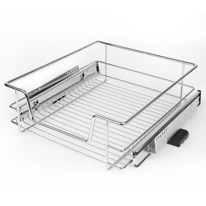 YFUT 1 pcs Panier en treillis métallique de cuisine 45cm - Argent