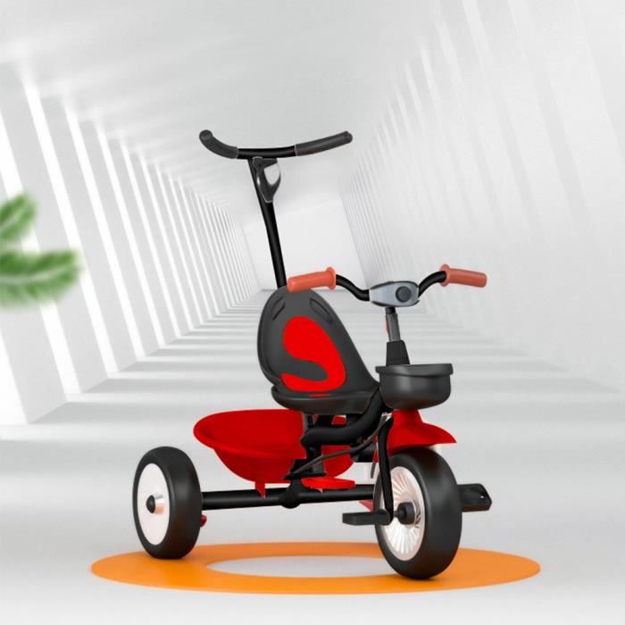 Tricycle Enfant Evolutif Rouge et Noir MIXMEST° Avec Pédale