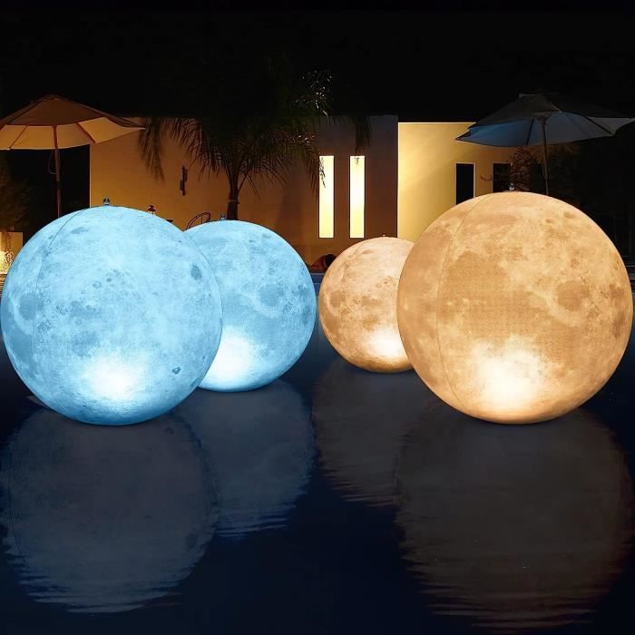 Boule Lumineuse Piscine Flottante,Lune Boule Lumineuse Exterieure Solaire  40 Cm,Cycle Froid Et Chaud Lampe Flottante Pour Pis[u185] - Cdiscount Maison