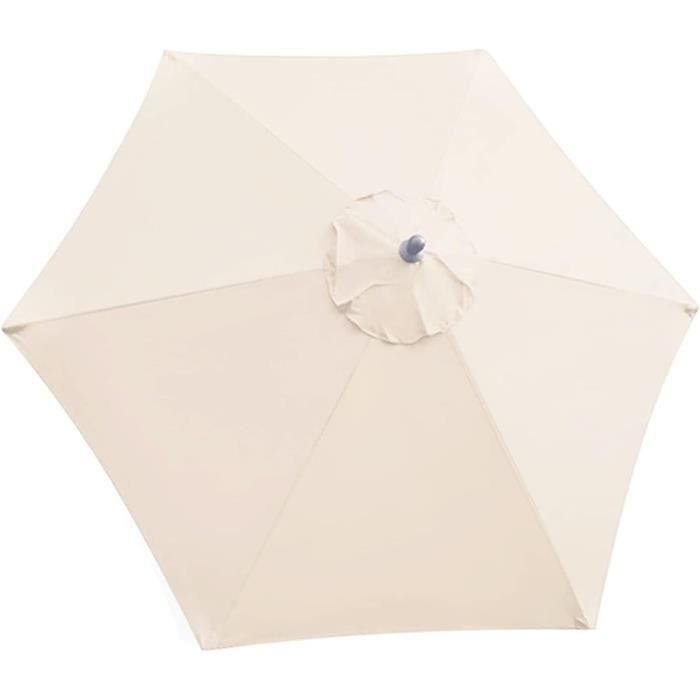 Auvent De Rechange Universel Pour Parasol De Terrasse, Compatible Avec Un Parasol De 2 3 M A 8 Baleines Auvent Uniquement Noir 96238712