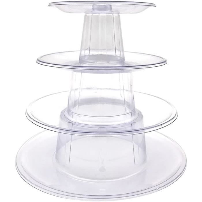 Présentoir à Cupcakes Acrylique Transparent Empilable Yardenfun - Pour Buffet, Mariage, Anniversaire