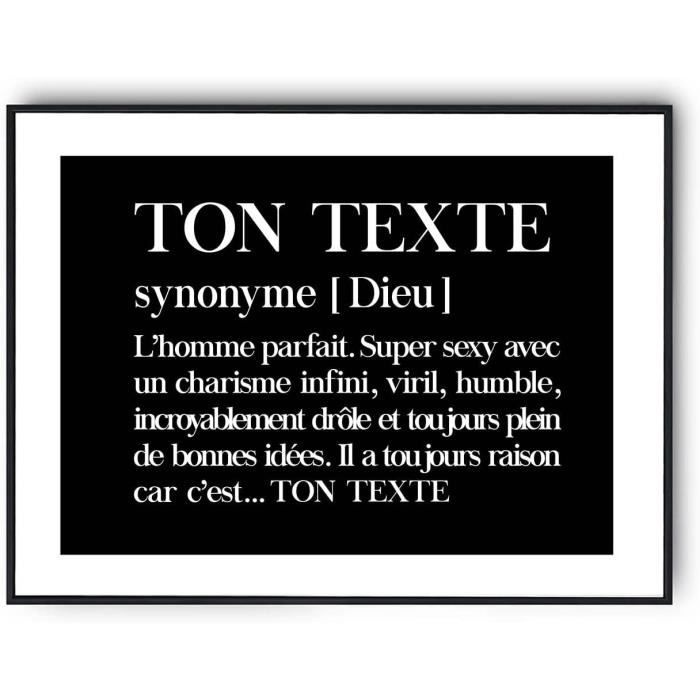 Affiche Premium Personnalisable Et Originale Synonyme DieuDéesse