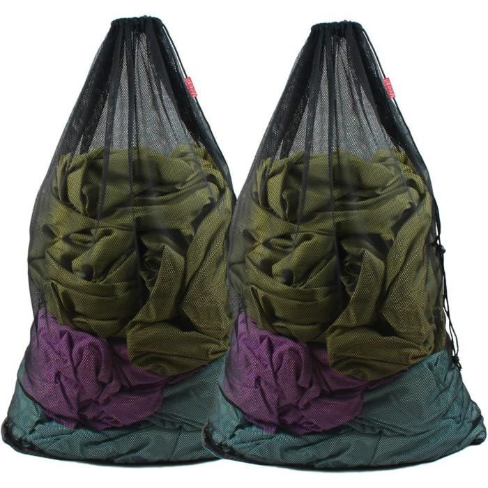 Sac à Cordon En Maille - Pour Linge, Camping, Sports Plein Air, Lavable