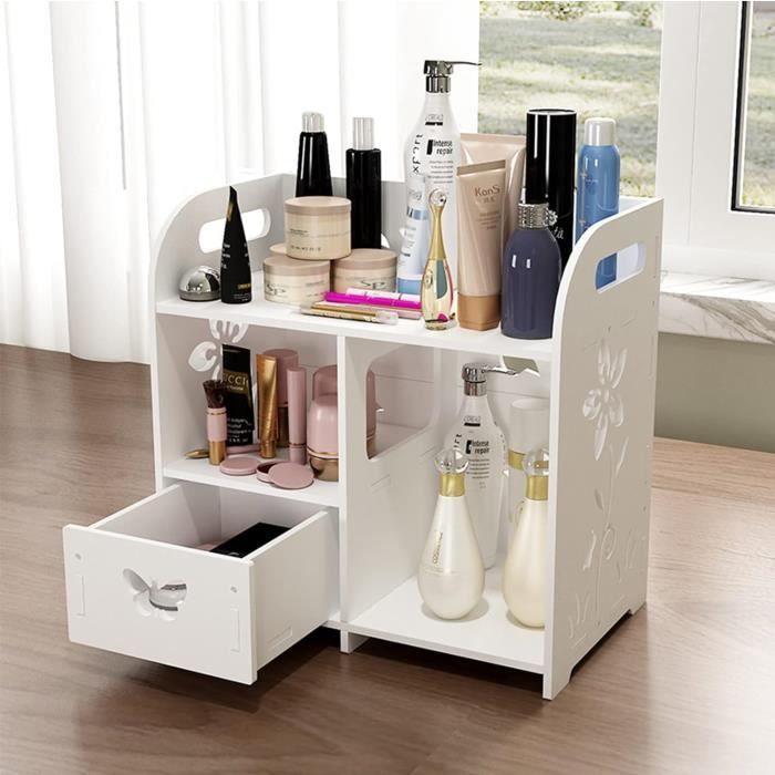 Makeup Organizer Panier De Douche D'Angle,Organiseur De Maquillage Amovible, Organiseur De Soins De La Peau Rangement Pour Produits Cosmétiques