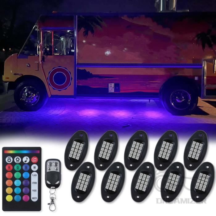 Kit d'éclairage néon Underglow pour camions, mode musique, Jeep, SUV tout-terrain, voiture RL, télécommande,