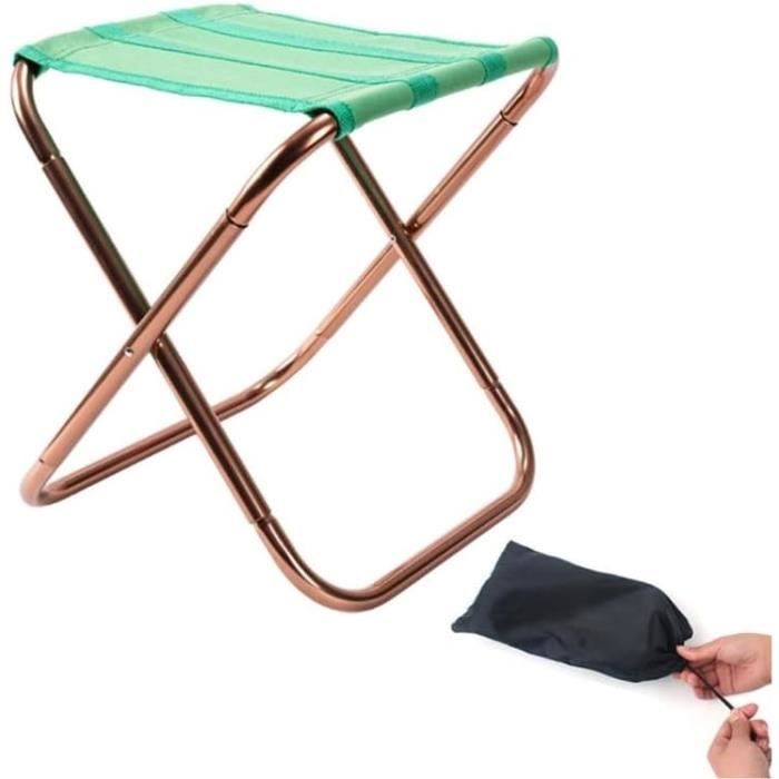 Tabouret Pliant Portable Tabouret Pliant Camping Aluminium - Siège Portable Léger Avec Sac | Parfait Randonnée, Pêche, BBQ équipement Outdoor Pliable