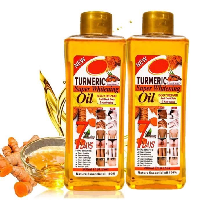 Huile Éclaircissante Auravedic – Curcuma, Safran, Cerise D'Hiver, 100ml, Neuf
