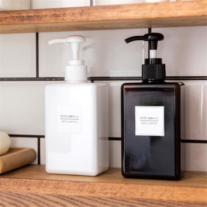 Bouteille,Distributeur De Mousse à Pompe En Plastique, 10 Pièces-lot, Noir Vif, Bouteille De