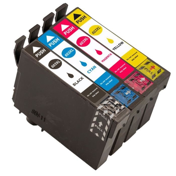 Cartouches d/'encre d/'origine Epson Multipack 603 Etoile de Mer XP-2100 XP-2150 XP-3100 XP-3150 XP-4100 XP-4150 WF-2810DWF WF-2820 WF-2830DWF WF-2840 WF-2850DWF Jaune 3 couleurs : Cyan Magenta