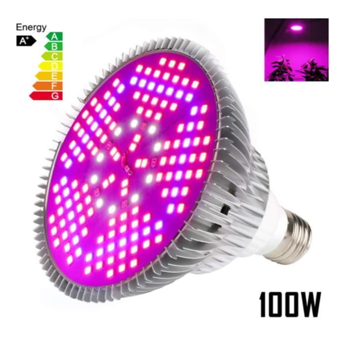 Lampe Croissance Plant Spectre complet Éclairage horticole LED 100w ...