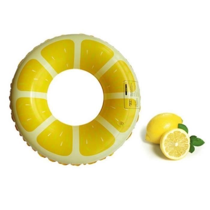 Citron Dessin Anime Adulte Enfant Epaissir Pvc Anneau Flottant Anneaux En Caoutchouc Gonflable Cdiscount Jeux Jouets