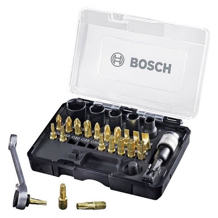 Coffret d'embouts Bosch Professional 2607017459 27 pièces (Gold & Black  Edition) - Cdiscount Bricolage