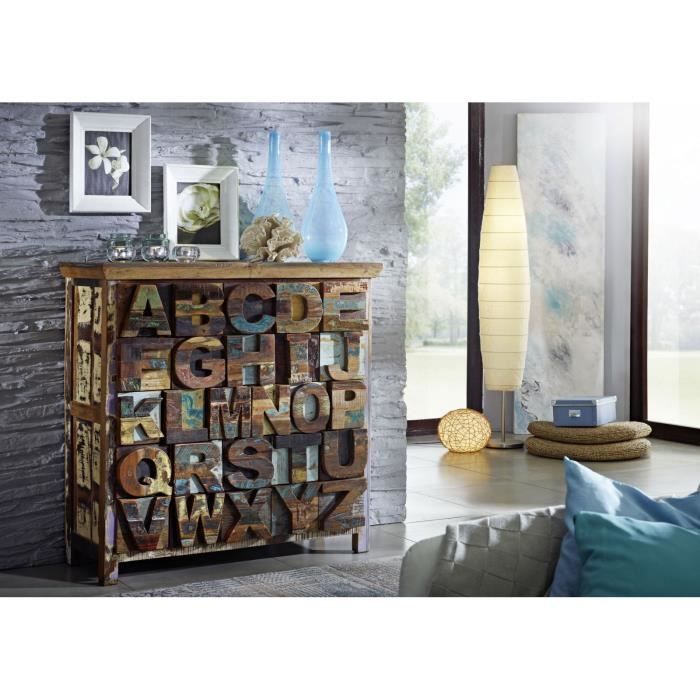 Buffet 193x45 Bois De Récupération Laqué Multicolore NATURE OF SPIRIT #15