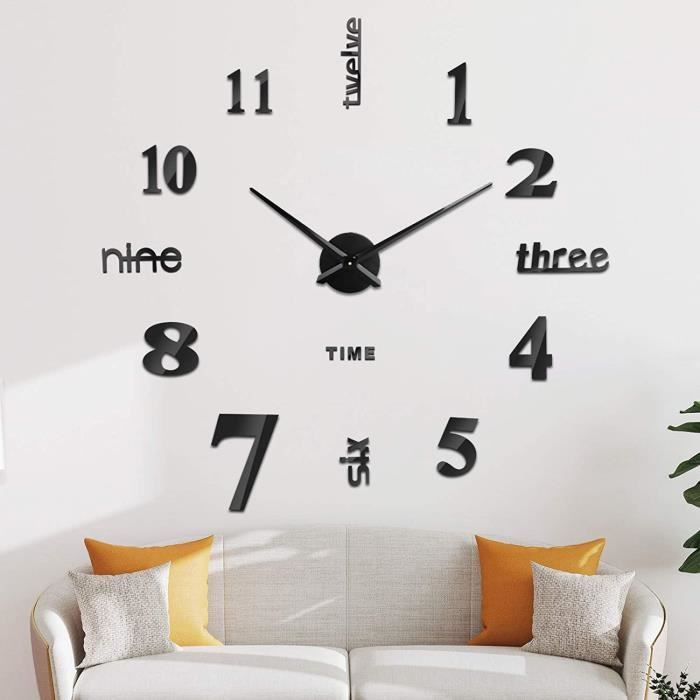 DEL Digital Horloge en alliage d'aluminium Horloges murales pour bureau chambre à coucher pratique 