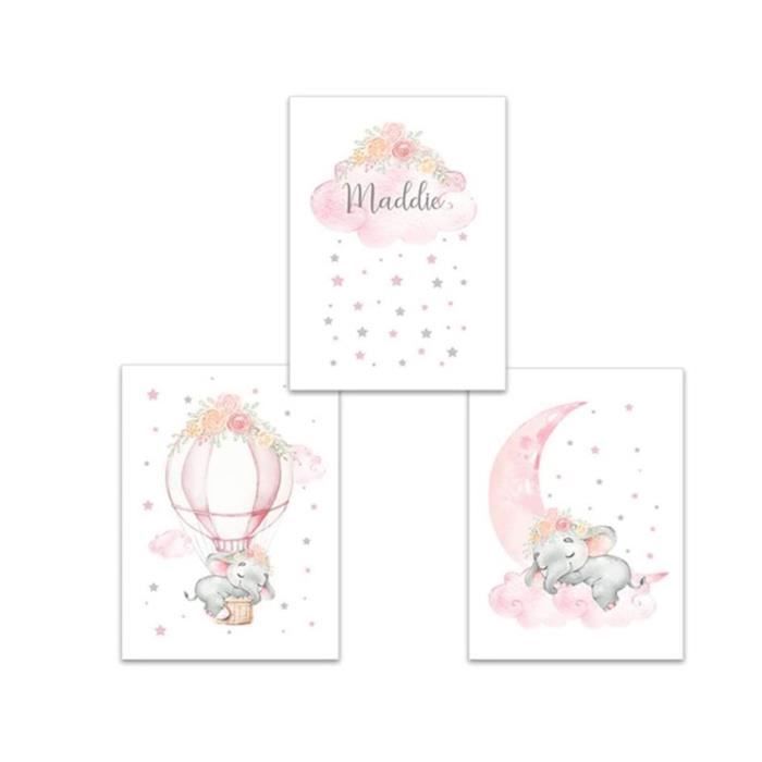 Youihom 3 Affiche Personnalisée Chambre Enfant Poster Prenom