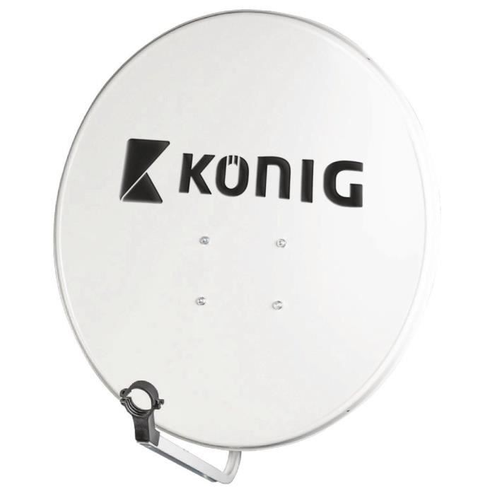 König SAT-SD80 Blanc antenne Satellites - Antennes Satellites (80 cm, 120 mm, 770 mm, 820 mm, 4,68 kg, Blanc)