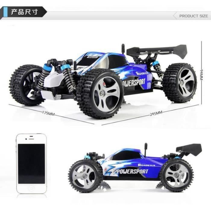 JOYTREKY Voiture Télécommandée 1:18 RC Truggy 38km/h 4WD - 2 Batteries - Tout-Terrain Haute Vitesse Voiture Radiocommandée Enfant 2 Batteries
