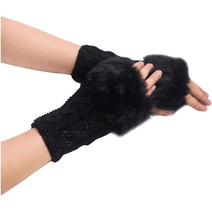 Mitaines noires en nylon, bébé | Souris Mini - Souris Mini