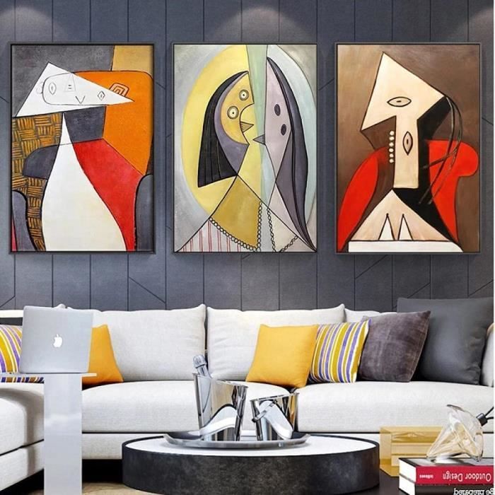 Moderne Abstrait Picasso CéLèBre Peinture Affiches Et Toile Tableau  Peinture Murale Art pour Salon Decoration à La Maison sans Cadre