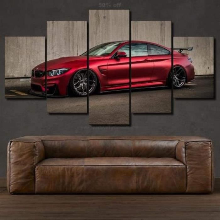 Impression sur Toile 5 Pieces BMW m4 Tableau imprimé,Tableau Deco,Murale  Photo Image Artistique Abstrait avec cadre 50x25cm[6444] - Cdiscount Maison