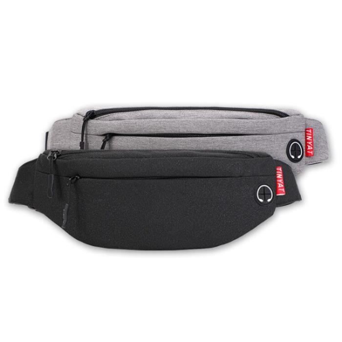Grand Sac Banane Homme – Bandoulière, Poches Zippées, Sangle Réglable, étanche, Pour Voyage Et Plein Air