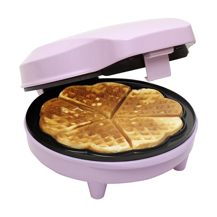 Bestron Bestron Gaufrier en Forme de Cœur Double 1000 W Plaque à Gaufres Menthe/Rose 