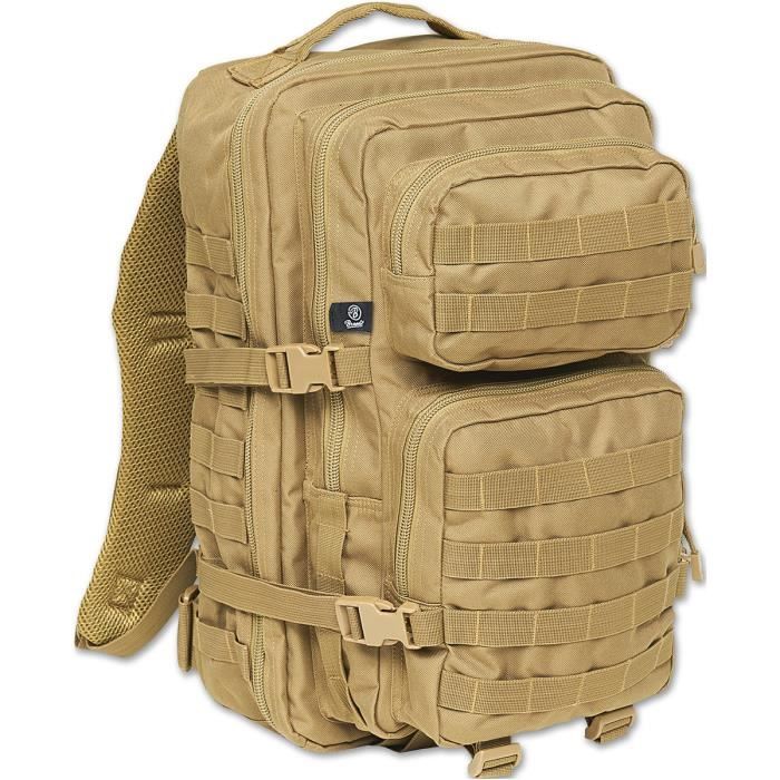 Sac à Dos - Brandit - US Cooper - 40 Litres - Résistant à leau - Beige Sac à Dos - Brandit - US Cooper - 40 Litres - Résistant à leau - Beige