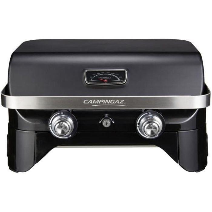 Barbecue gaz à poser - CAMPINGAZ - Attitude LX - 2 brûleurs - Surface de cuisson L 58 X P 26 cm - Noir