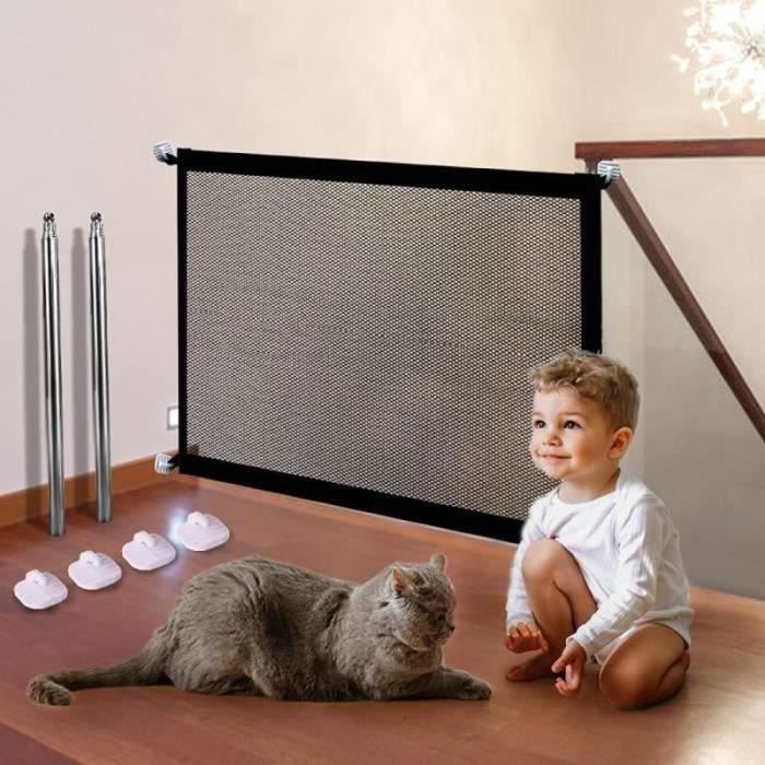 Babify Barriere de Securite Enfant Sans Percage, Barrière Ajustable et  Extensible pour Bebe et Chien, Barriere de Securite Chien, Barrière de  Sécurité Escalier et Porte pour Bébé, Taille 65-91 cm en destockage