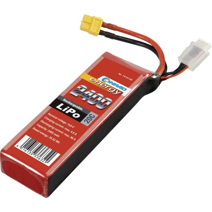 Traxxas Batterie LiPo 4S 14,8 V 5000 MAh 25C Hardcase ID – Haute Performance Pour Modélisme RC