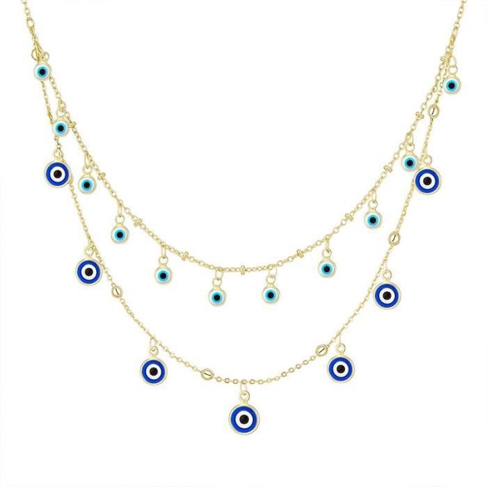 Collier Mauvais Oeil en Diamant et Saphir | Isaac Mayer