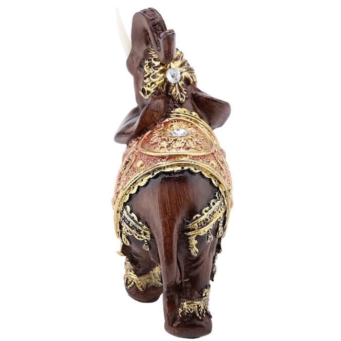 ZJCHAO Statue d'éléphant Lucky Feng Shui Golden Elephant Statue