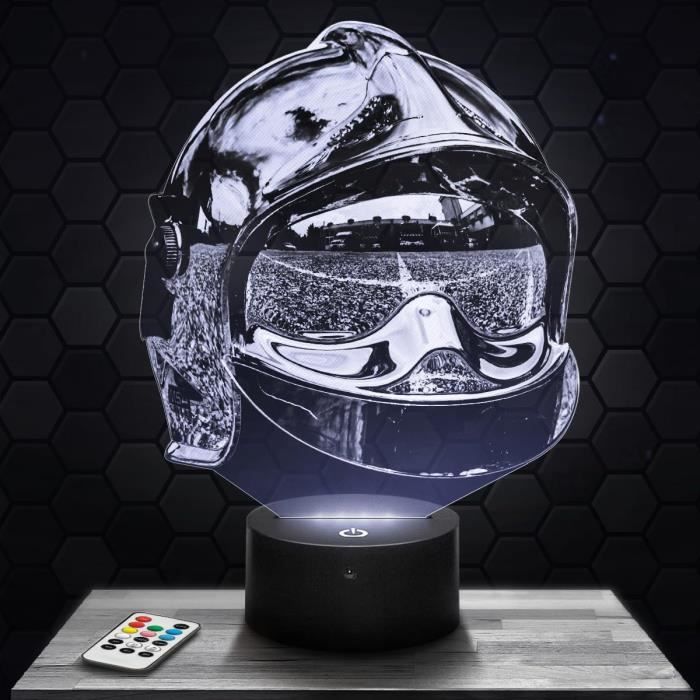 Lampe Alerte LED Rotative Imitation Sirène Pompier - Pour Cosplay, Fêtes à Thème - Fonctionne Avec 2 Piles AA