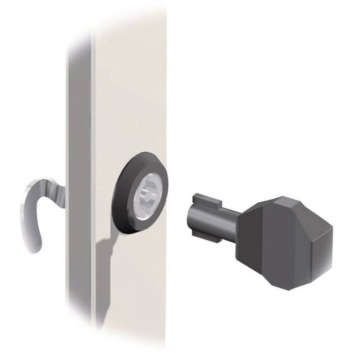 Clé pour armoires de distribution - FIBOX - 8392235 - Polyamide - Noir - 1 pc(s)