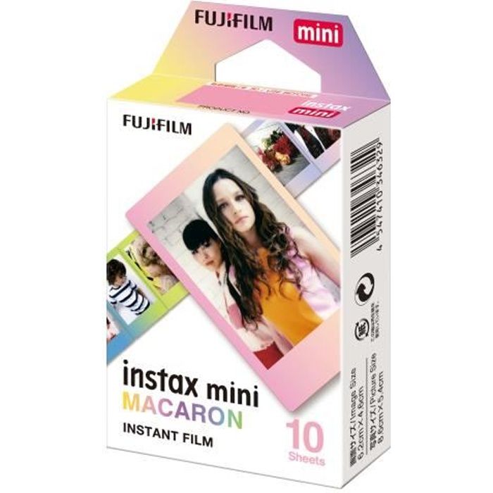 Fujifilm Instax Mini MACARON Pellicule couleur à développement instantané  ISO 800 10 poses - Cdiscount Appareil Photo