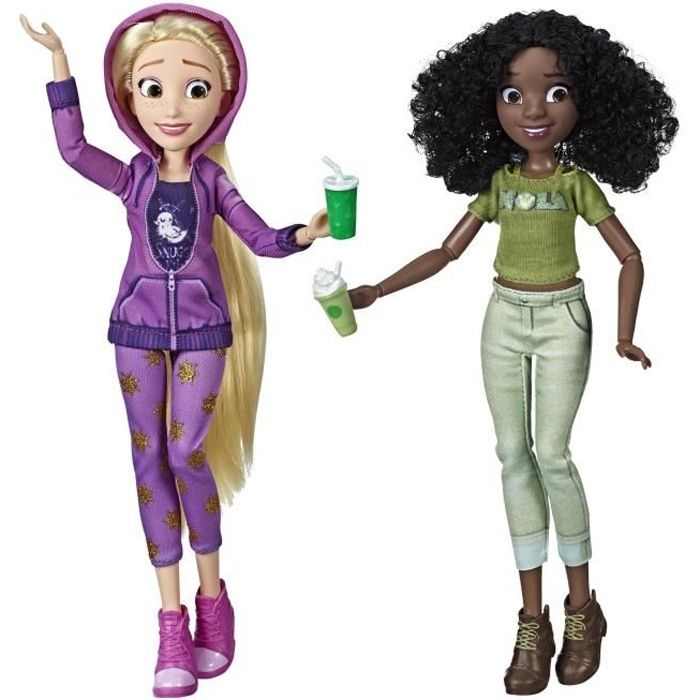 Disney Princesses Poupees Tendances Comfy Squad Raiponce Et Tiana 30 Cm Cdiscount Jeux Jouets