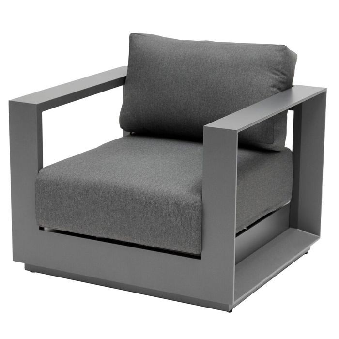 Chaise de jardin - Hespéride - Essentia - Lot de 4 - Aluminium - Bleu