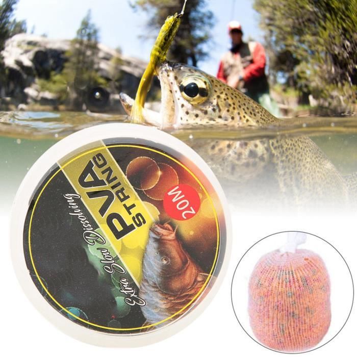 25 Mmx5m - Filet De Pêche à La Carpe, Sac PVA Soluble Dans L'eau, Support'appât, Réseau De Pêche