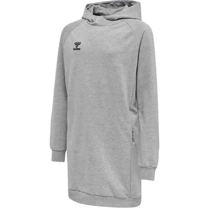 Robe sweat en coton fille Hummel Move Grid - grey - 14 ans