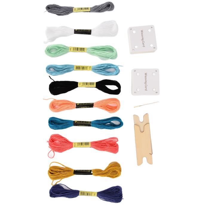AHANDMAKER Lot de 24 cartes de tissage hexagonales, 6,6 x 7,6 cm – Outils de tissage faits à la main, accessoires de métier à tisser, fouet de papaye