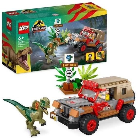 Jeu de construction - LEGO® - Jurassic World™ - Lembuscade du dilophosaure - 211 pièces - À partir de 6 ans